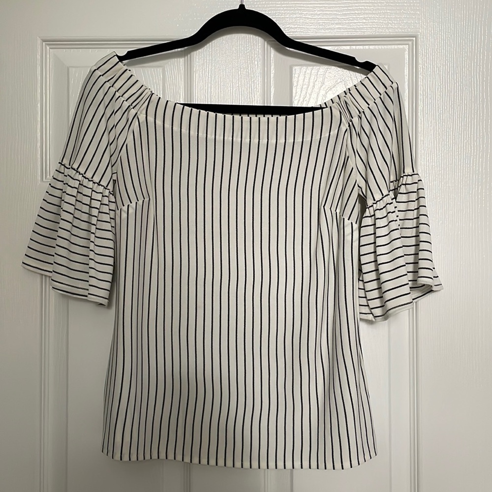 Banana Republic off the shoulder striped top